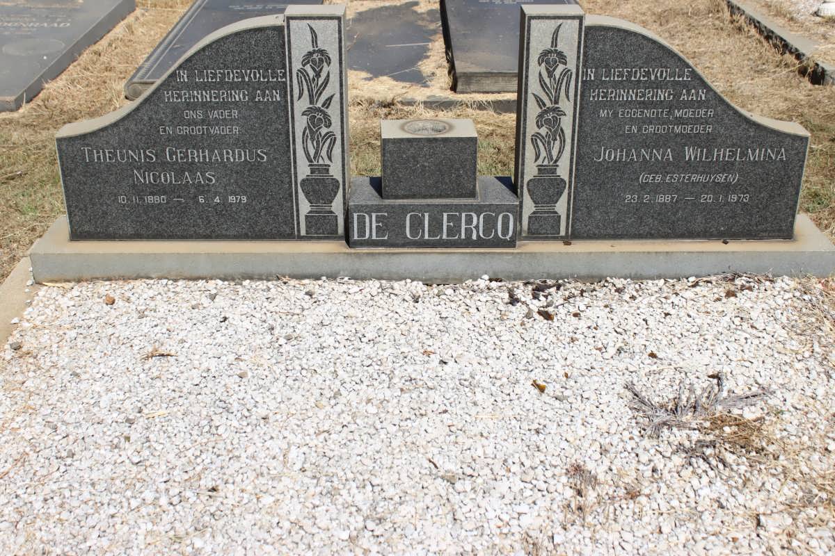 CLERCQ Theunis Gerhardus Nicolaas, de 1880-1979 &amp; Johanna Wilhelmina ESTERHUYSEN 1887-1973