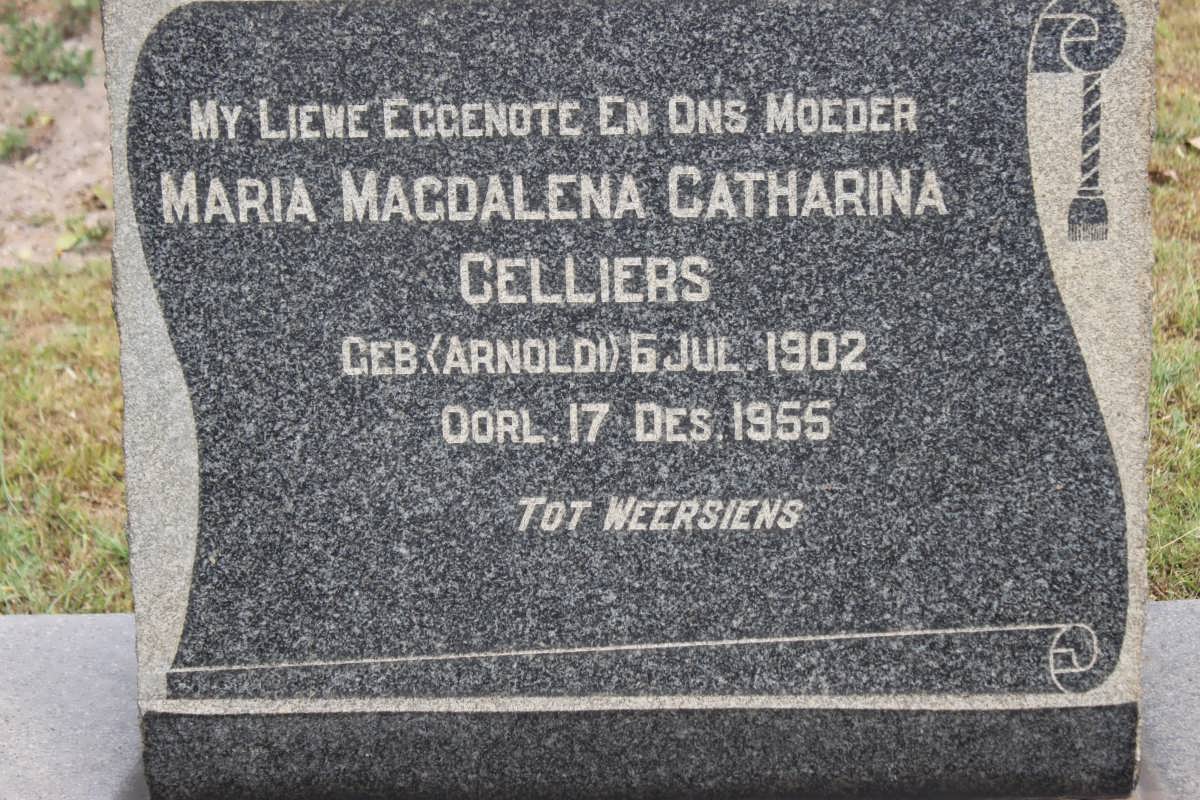 CELLIERS Maria Magdalena Catharina nee ARNOLDI 1902-1955