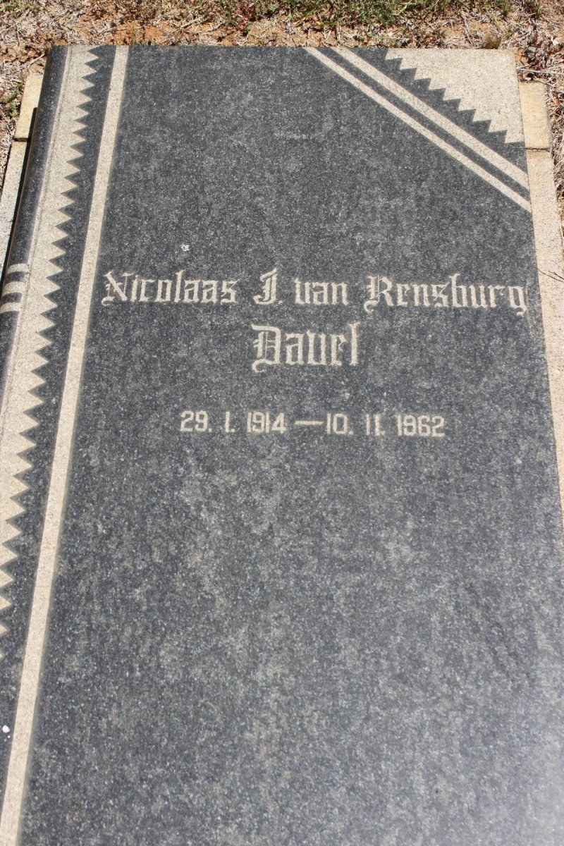 DAVEL Nicolaas J van Rensburg 1914-1962