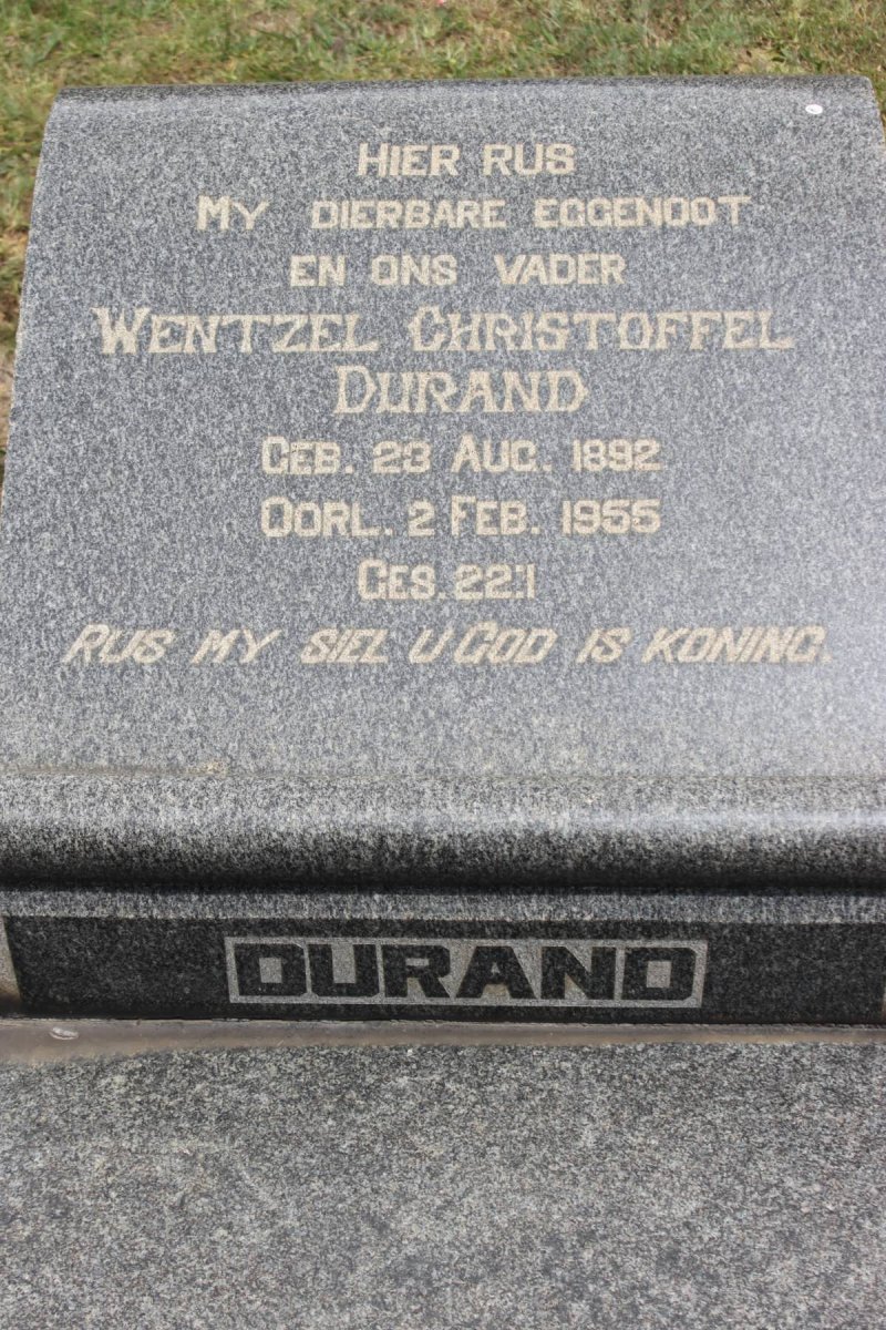 DURAND Wentzel Christoffel 1892-1955