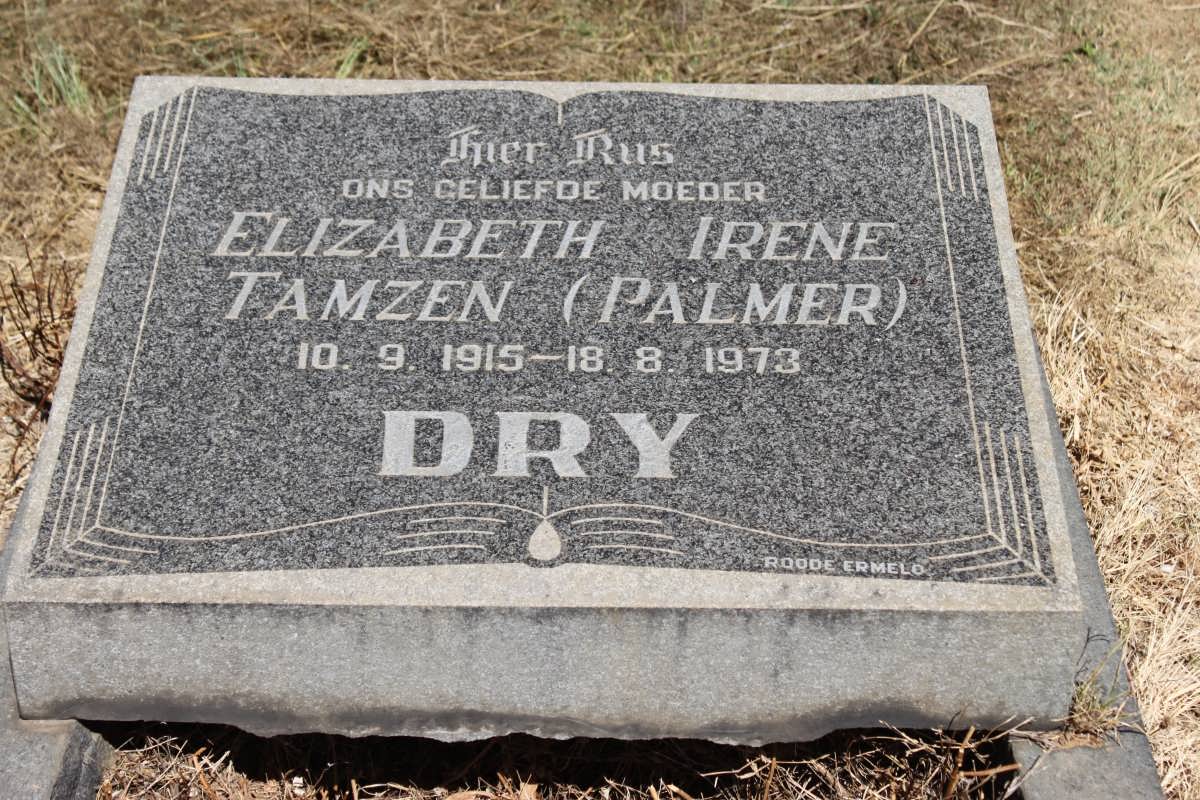DRY Elizabeth Irene Tamzen nee PALMER 1915-1973