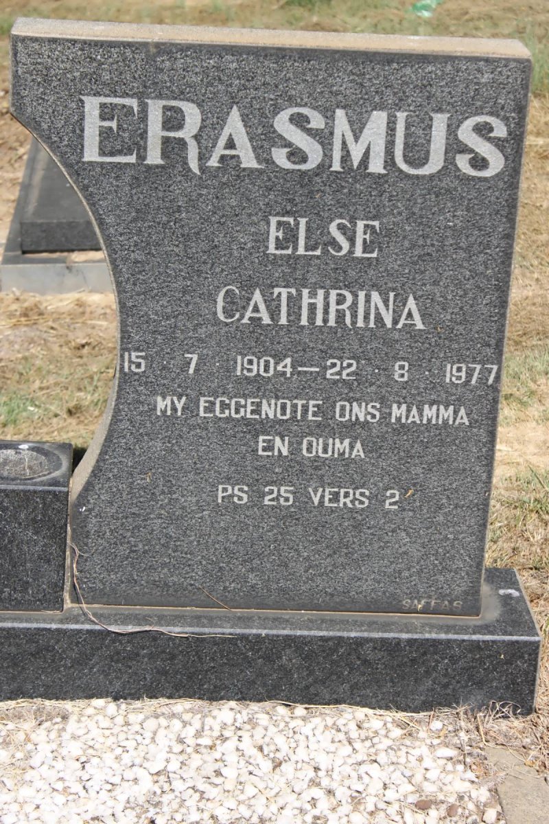 ERASMUS Else Cathrina 1904-1977