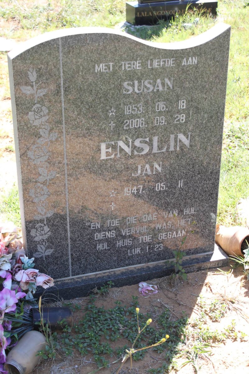 ENSLIN Jan 1947- &amp; Susan 1953-2006