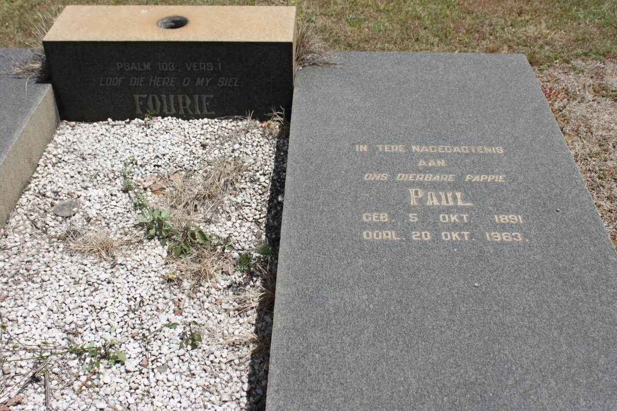 FOURIE Paul 1891-1983