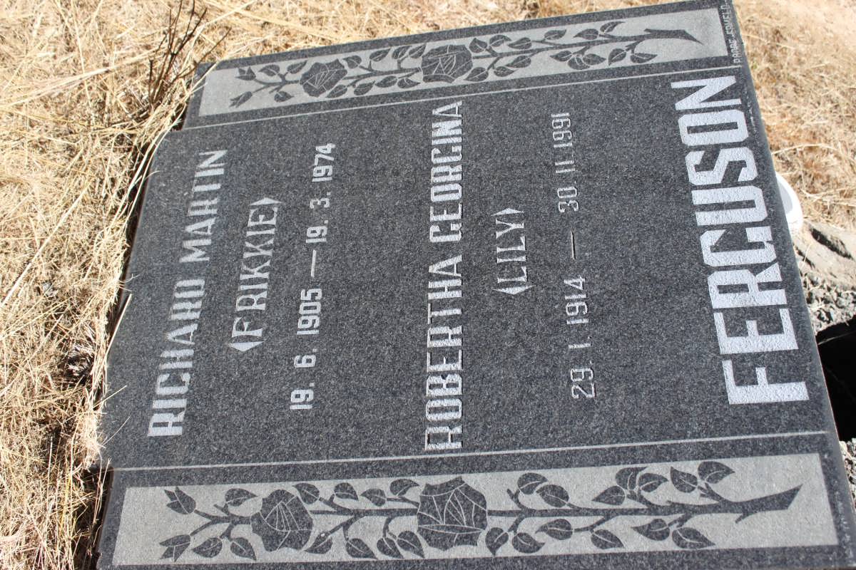 FERGUSON Richard Martin 1905-1974 &amp; Roberta Georgina 1914-1991