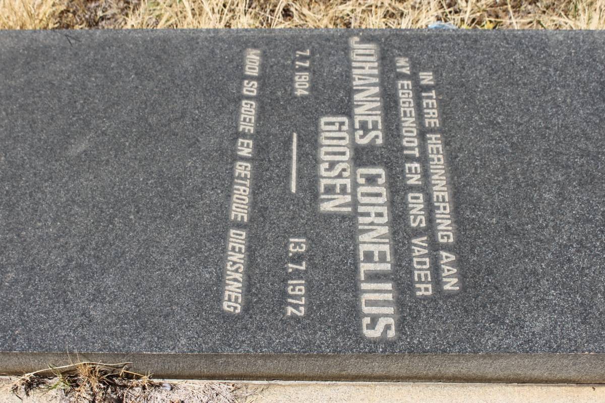 GOOSEN Johannes Cornelius 1904-1972