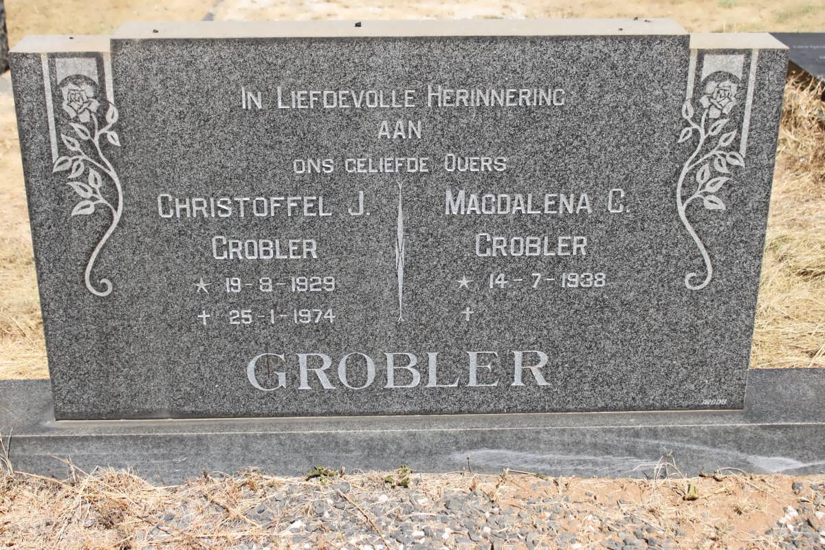 GROBLER Christoffel J. 1929-1974 &amp; Magdalena C. 1938-