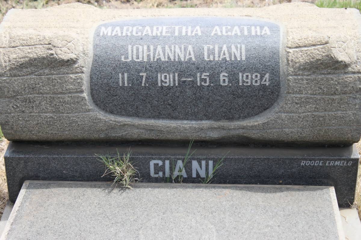 GIANI Margaretha Agatha Johanna 1911-1984