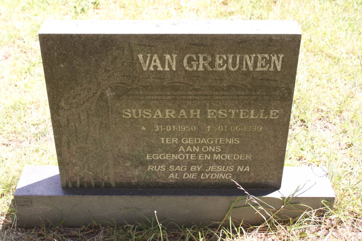 GREUNEN Susarah Estelle, van 1950-1999