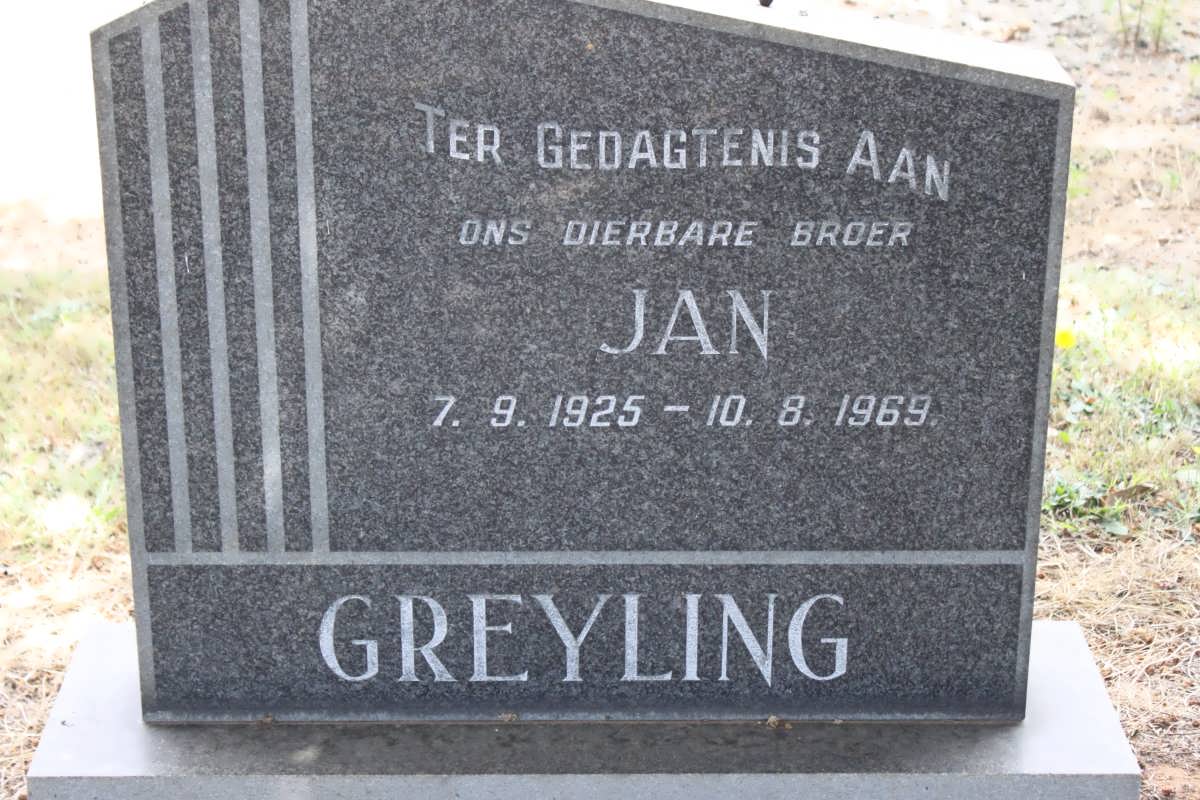 GREYLING Jan 1925-1969