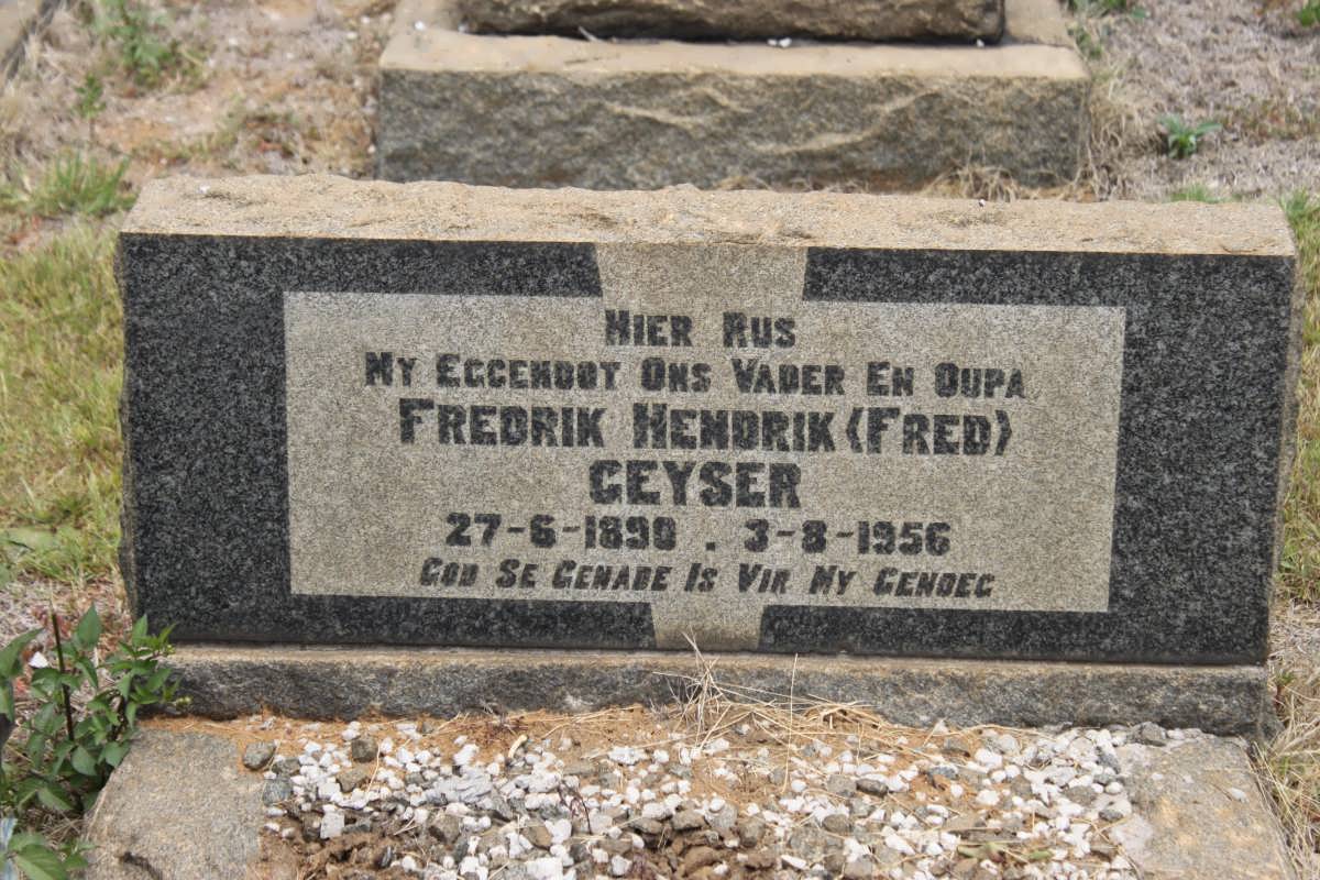 GEYSER Fredrik Hendrik 1890-1956