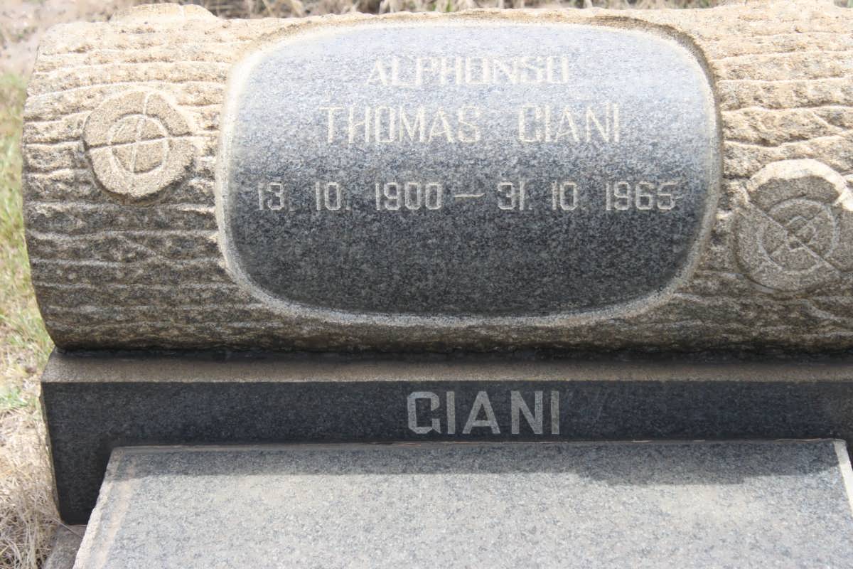 GIANI Alphonso Thomas 1900-1965