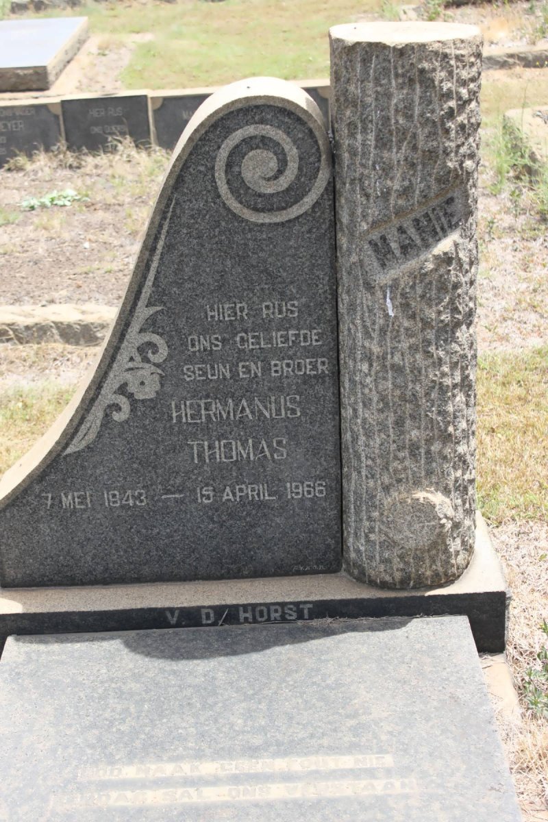 HORST Hermanus Thomas, v.d. 1943-1966