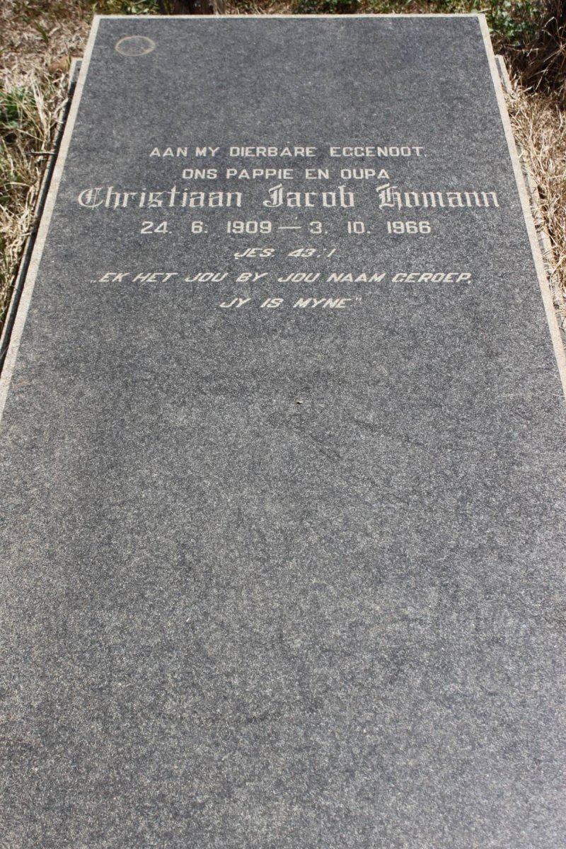 HOMANN Christiaan Jacob 1909-1966