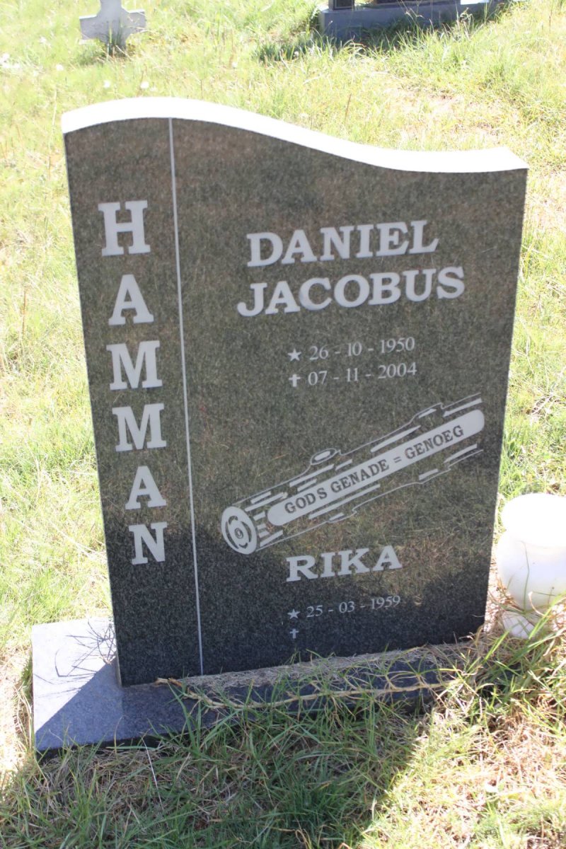 HAMMAN Daniel Jacobus 1950-2004 &amp; Rika 1959-