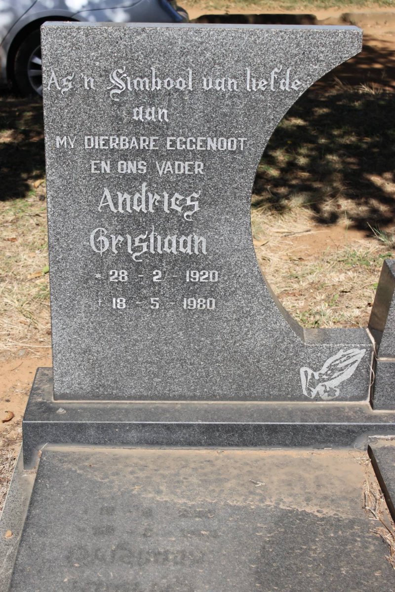 HORN Andries Christiaan 1920-1980
