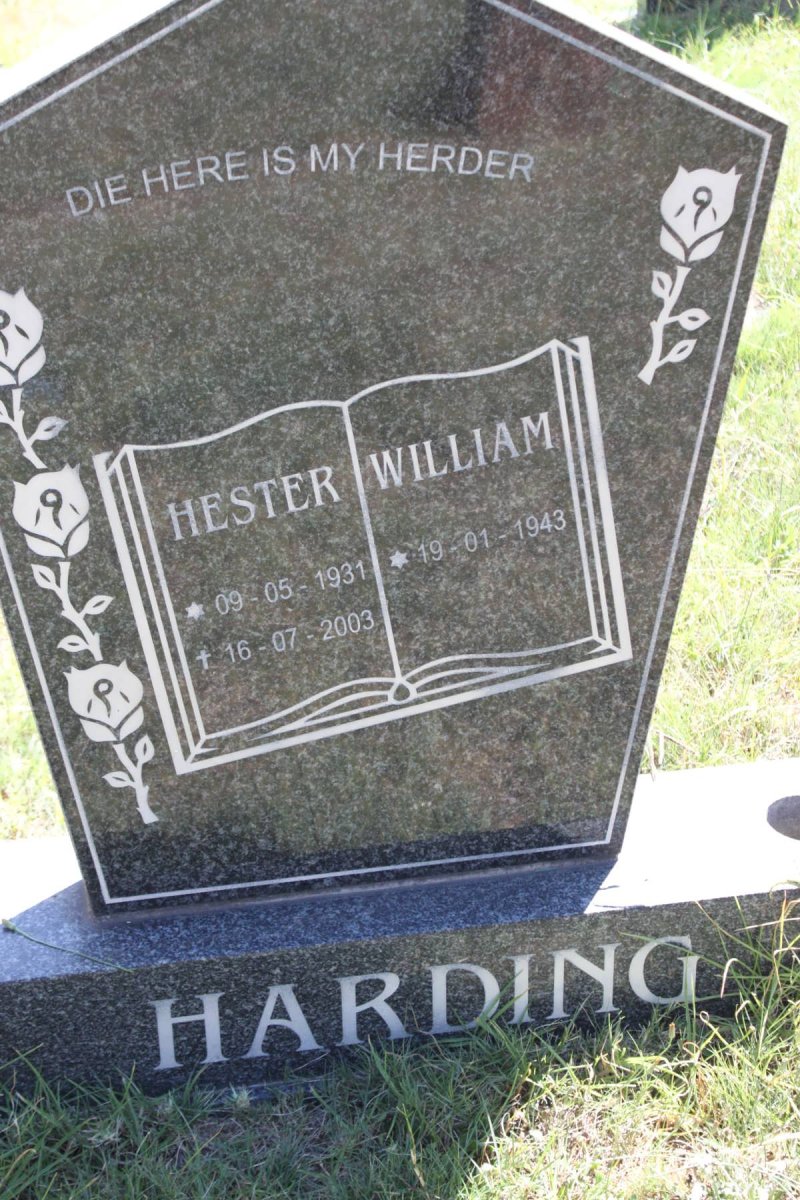 HARDING William 1943- &amp; Hester 1931-2003