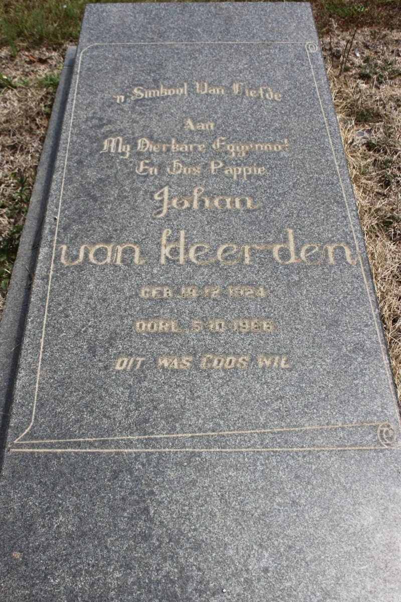 HEERDEN Johan, van 1924-1966