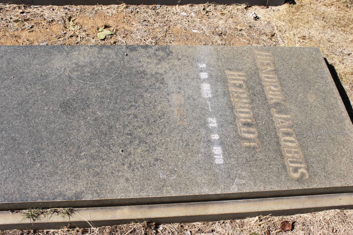 HERHOLDT Hendrik Jacobus 1925-1978