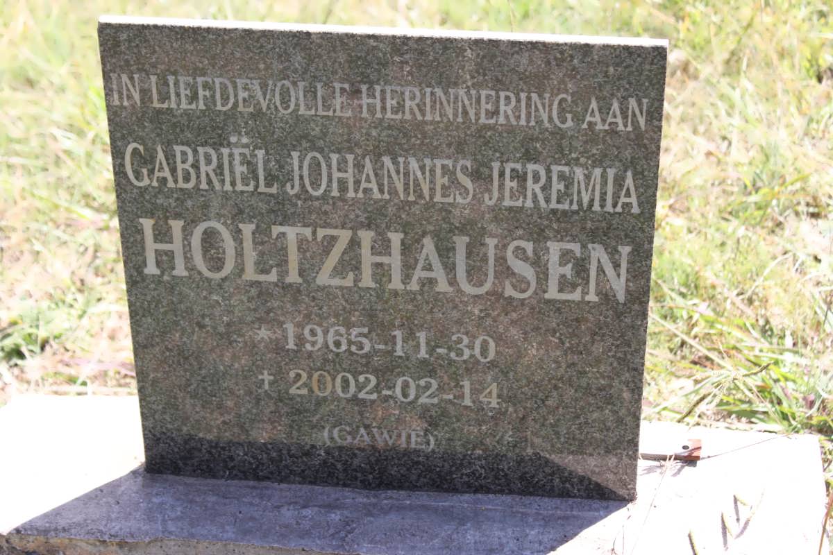 HOLTZHAUSEN Gabriël Johannes Jeremia 1965-2002