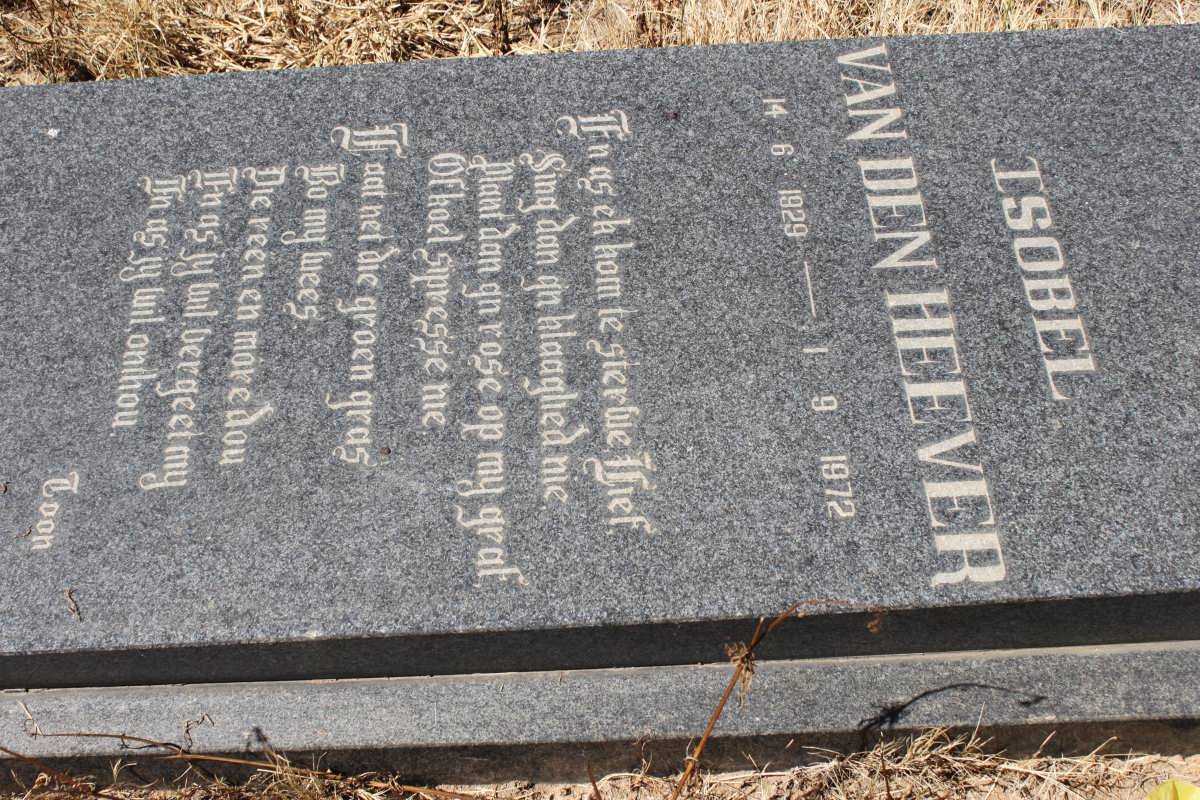 HEEVER Isobel, van den 1929-1972