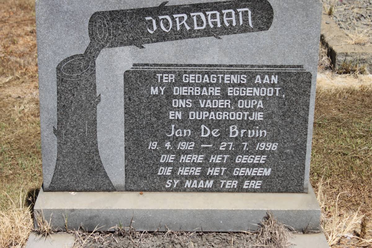 JORDAAN Jan De Bruin 1912-1996