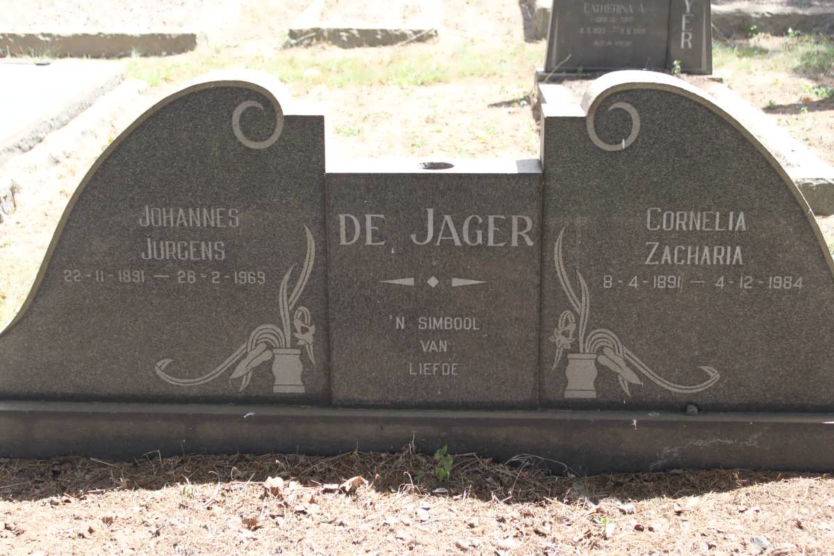 JAGER Johannes Jurgens, de 1891-1969 &amp; Cornelia Zacharia 1891-1984