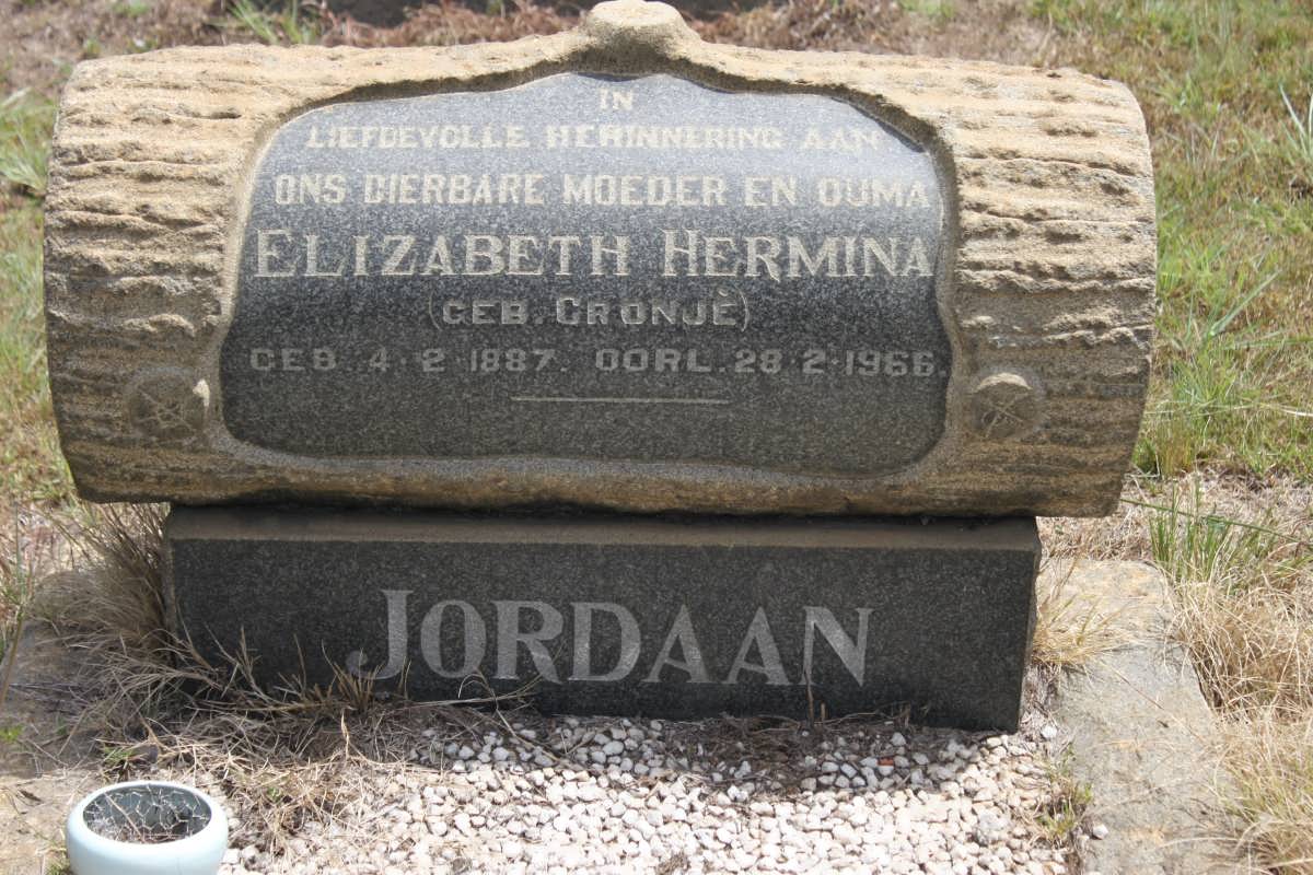 JORDAAN Elizabeth Hermina geb CRONJÉ 1887-1966