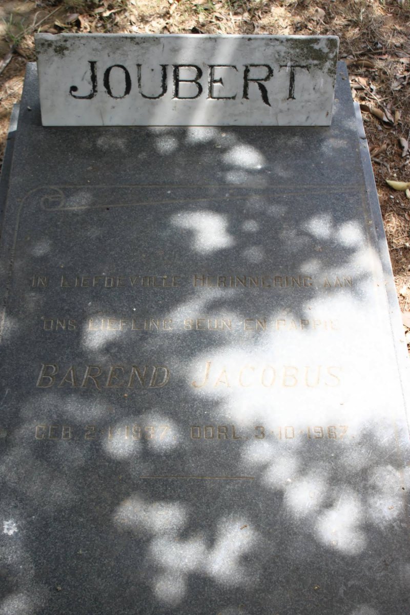 JOUBERT Barend J. 1937-1967