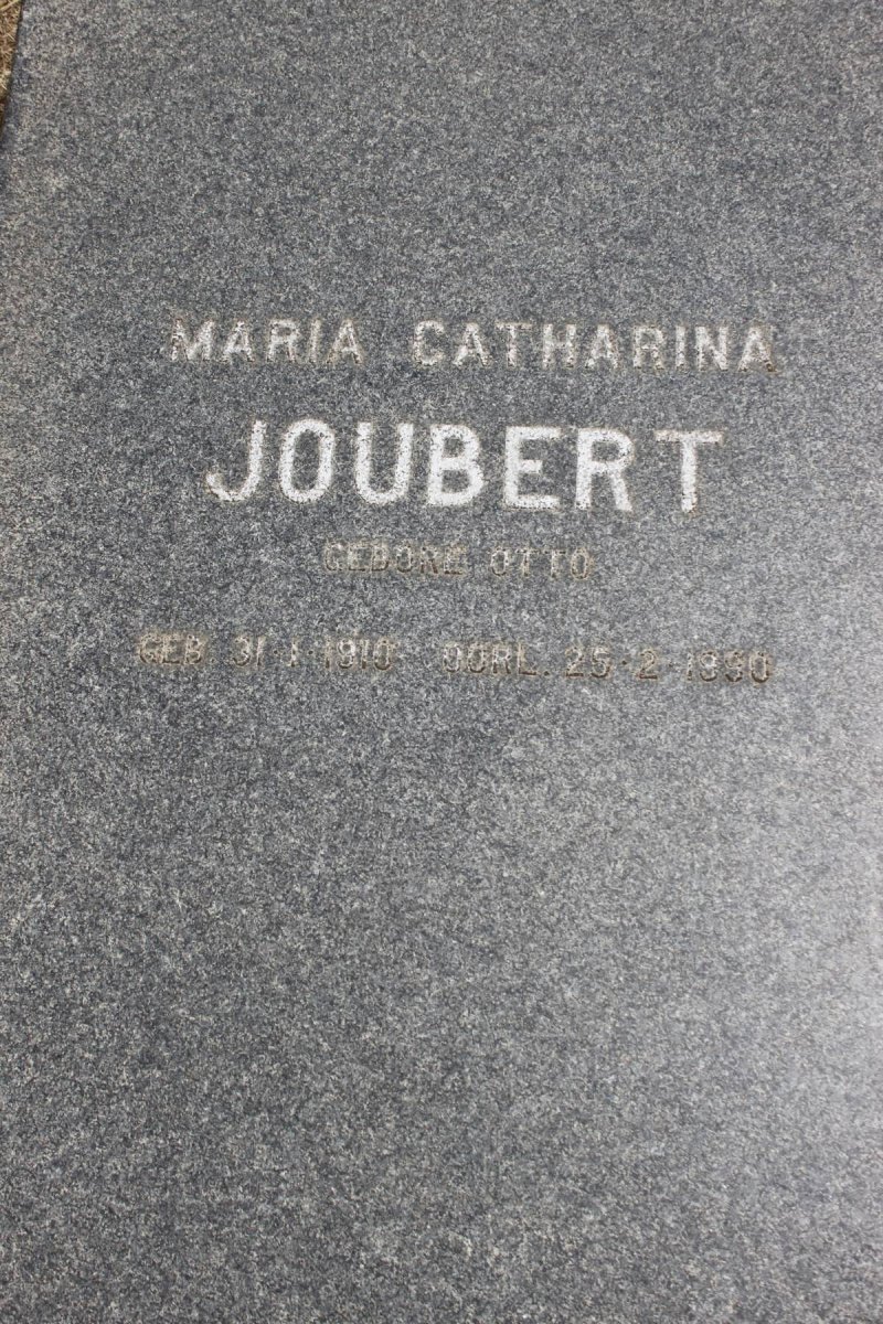 JOUBERT Maria Catharina geb OTTO 1910-1990