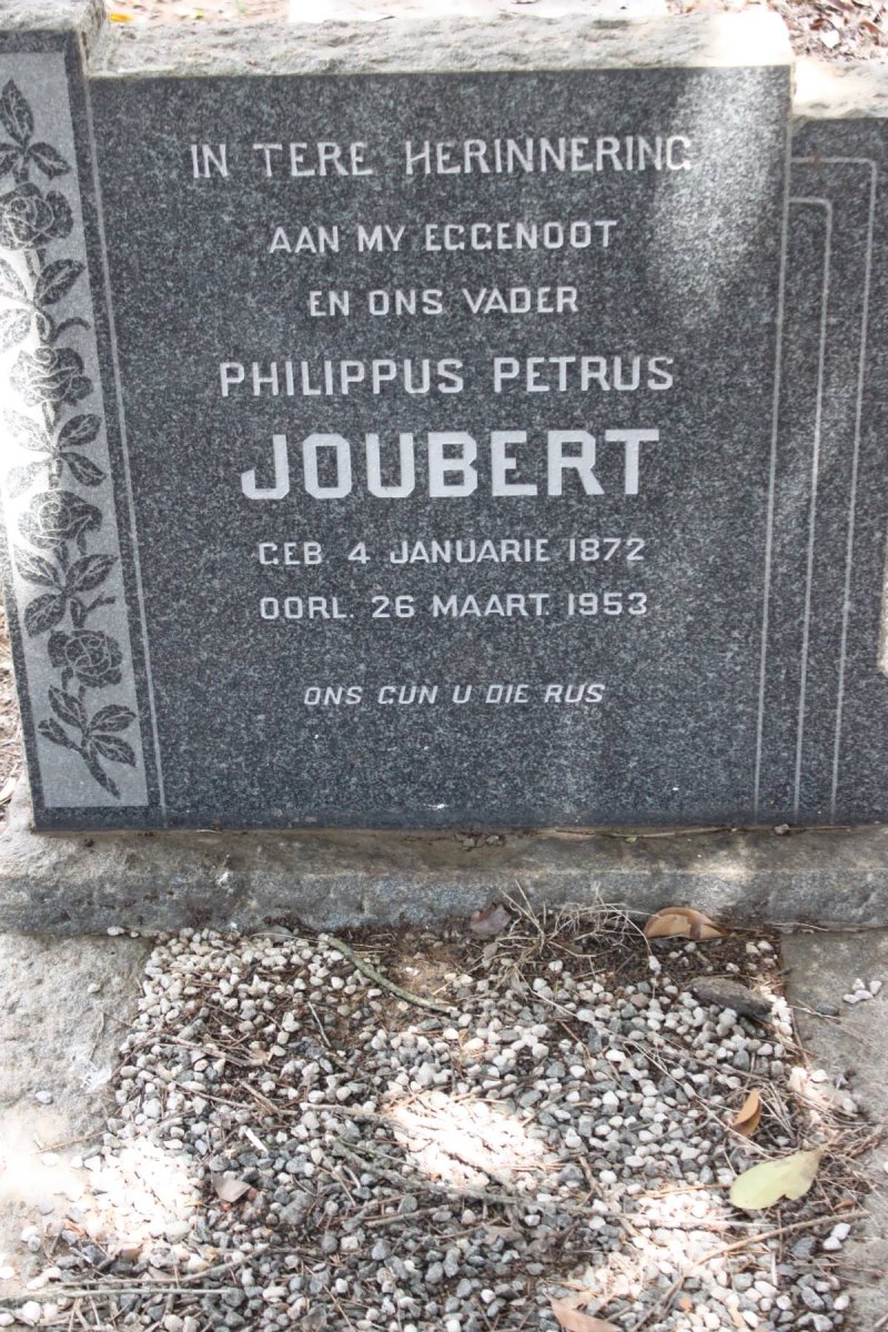 JOUBERT Philippus Petrus 1872-1953