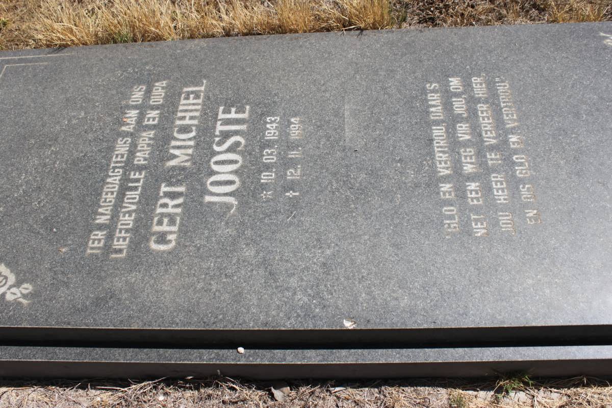 JOOSTE Gert Michiel 1943-1994