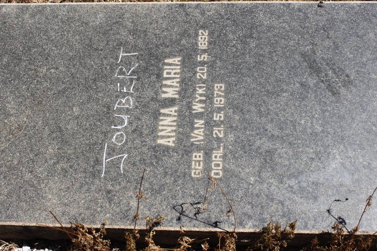 JOUBERT Anna Maria nee VAN WYK 1892-1973