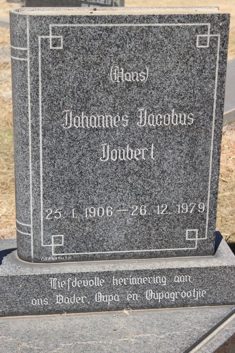 JOUBERT Johannes Jacobus 1906-1979