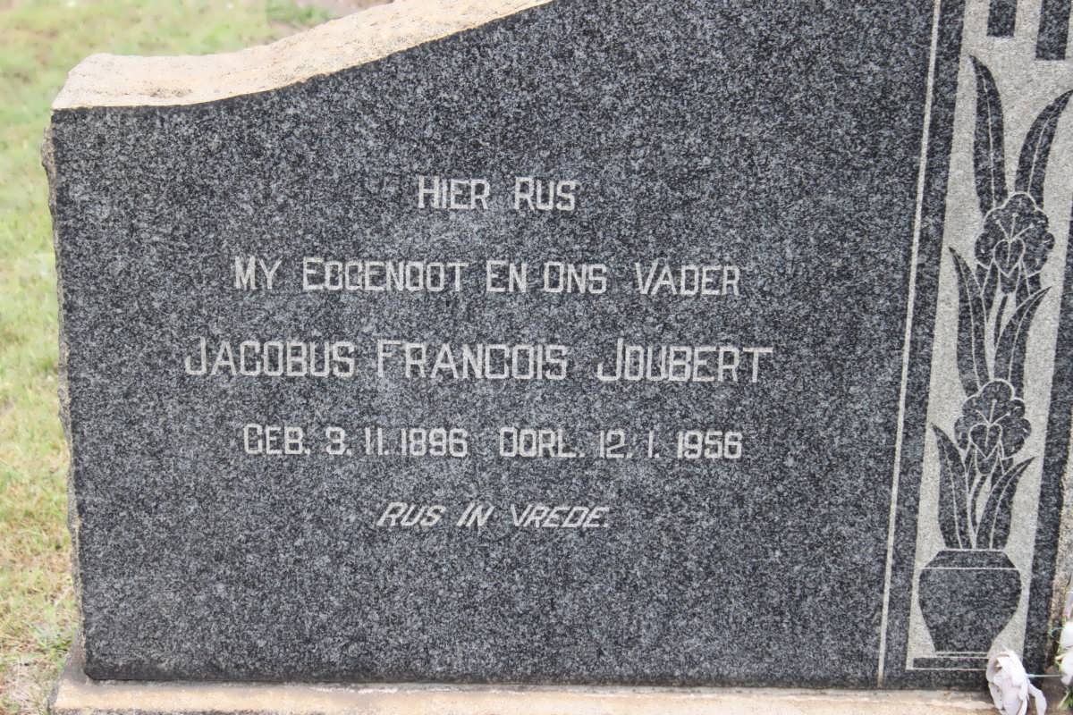 JOUBERT Jacobus Francois 1896-1956