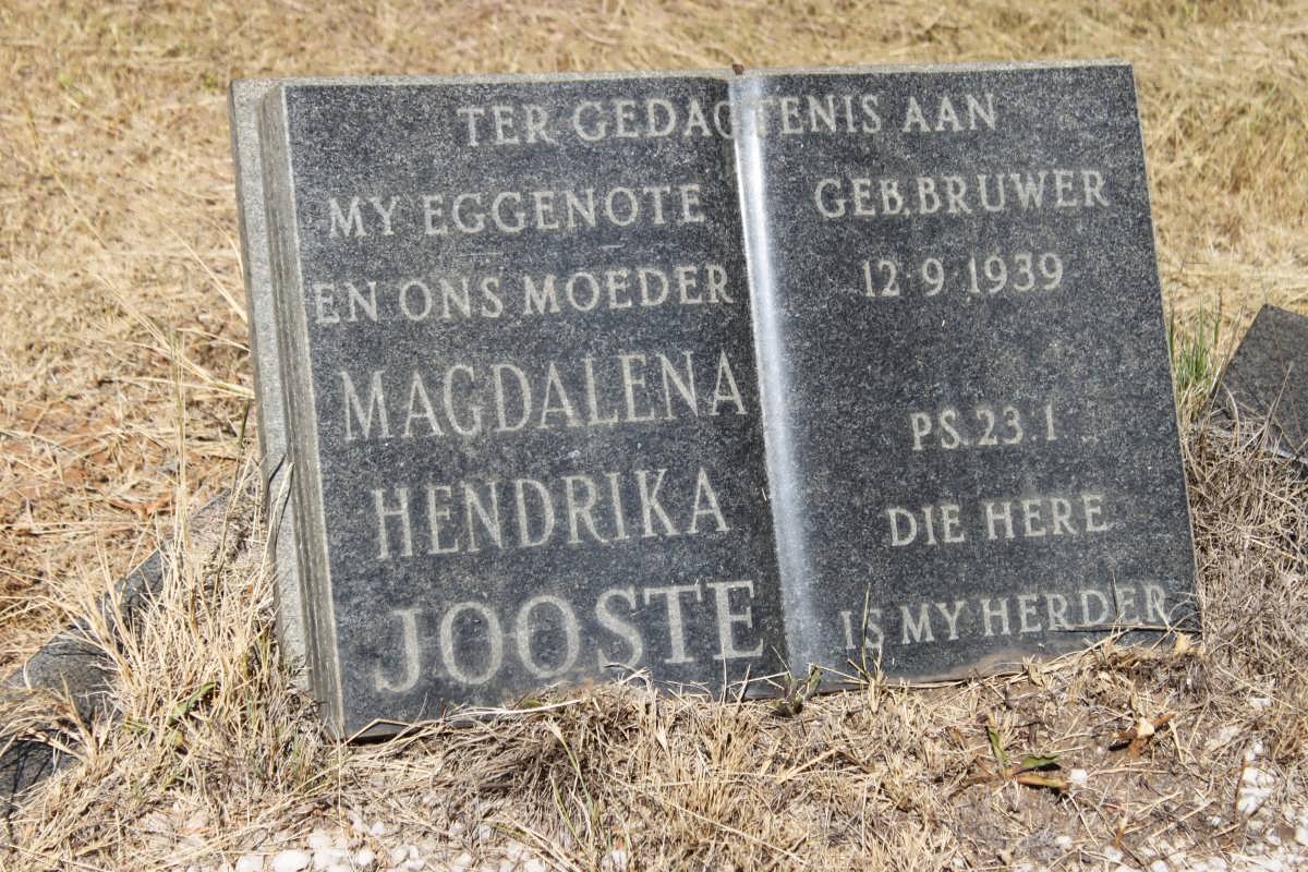 JOOSTE Magdalena Hendrika nee BRUWER 1929-