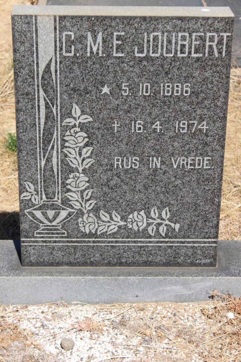 JOUBERT C.M.E. 1886-1974