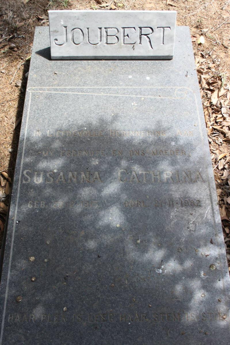 JOUBERT Susanna Cathrina 1915-1982
