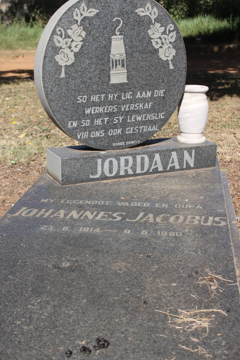 JORDAAN Johannes Jacobus 1914-1980