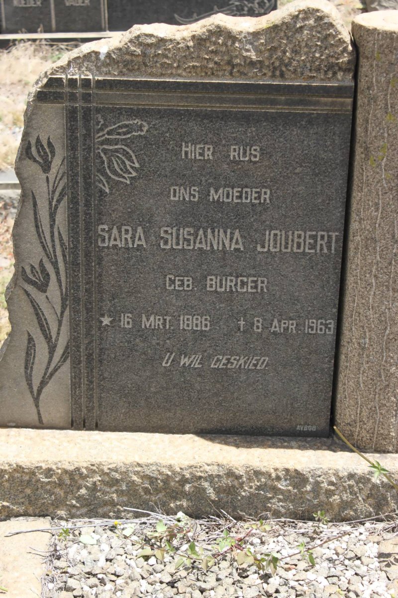 JOUBERT Sara Susanna geb BURGER 1886-1963