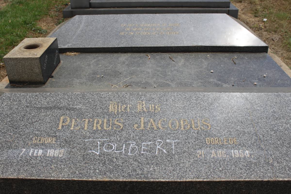 JOUBERT Petrus Jacobus 1883-1954