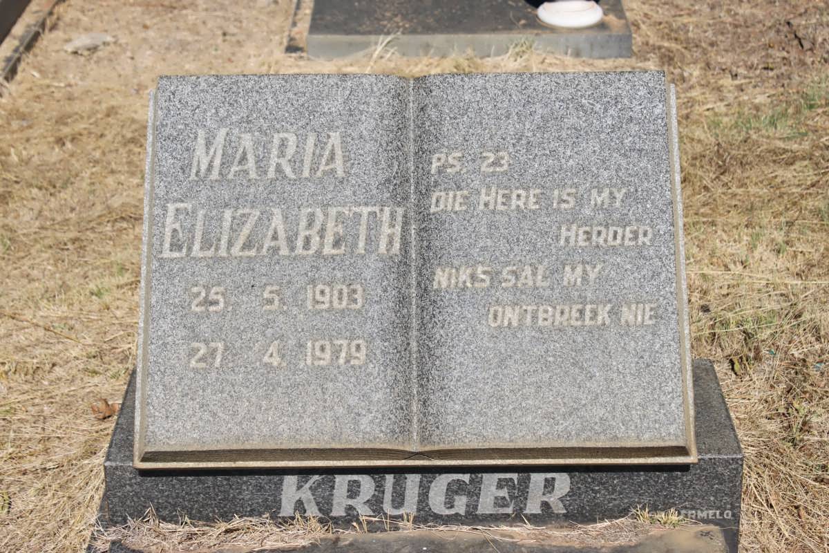 KRUGER Maria Elizabeth 1903-1979