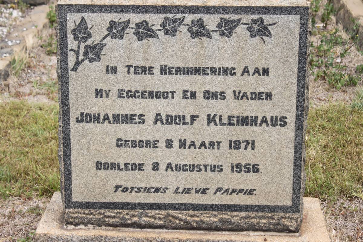 KLEINHAUS Johannes Adolf 1871-1956