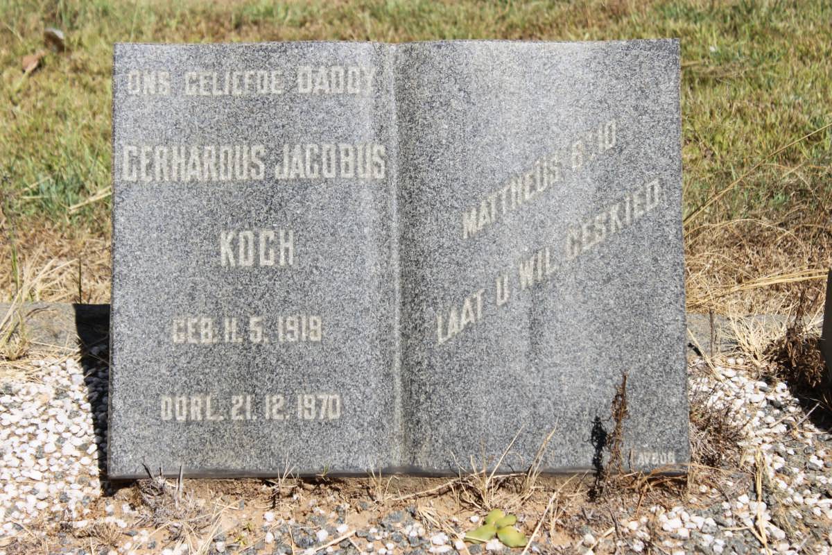 KOCH Gerhardus Jacobus 1919-1970