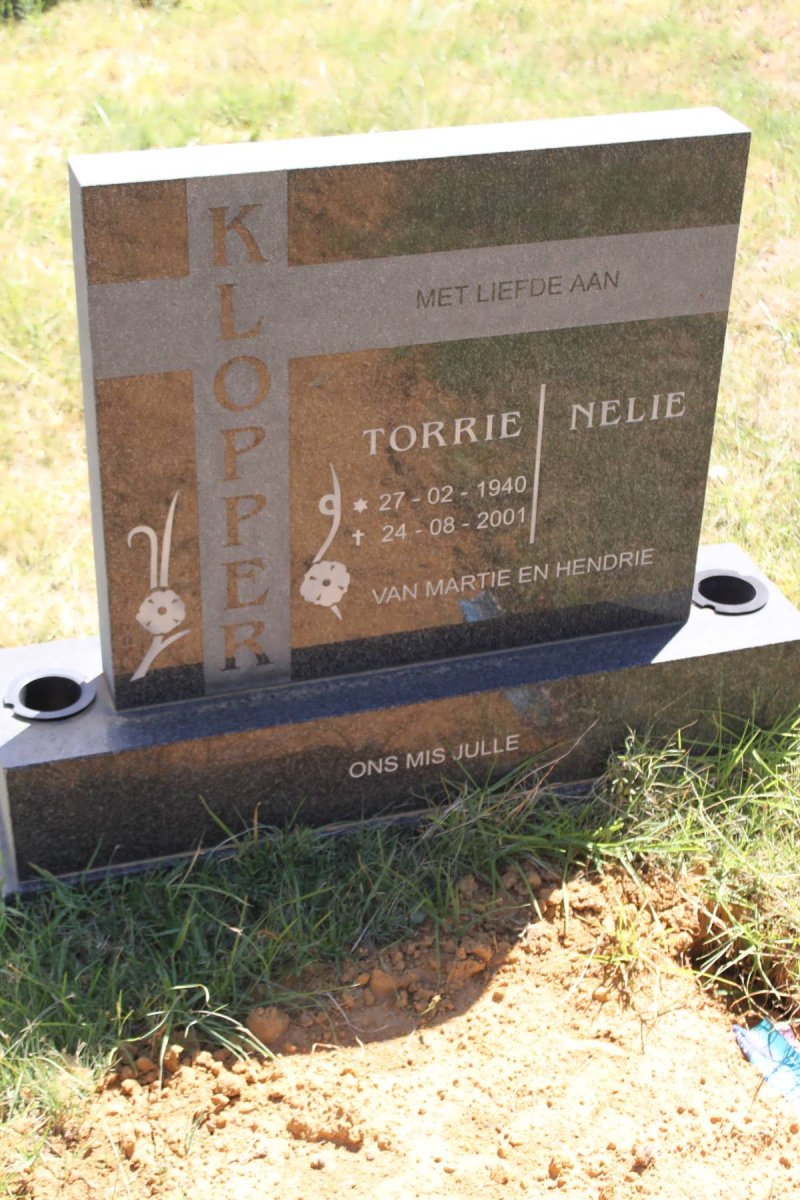 KLOPPER Torrie 1940-2001 &amp; Nelie