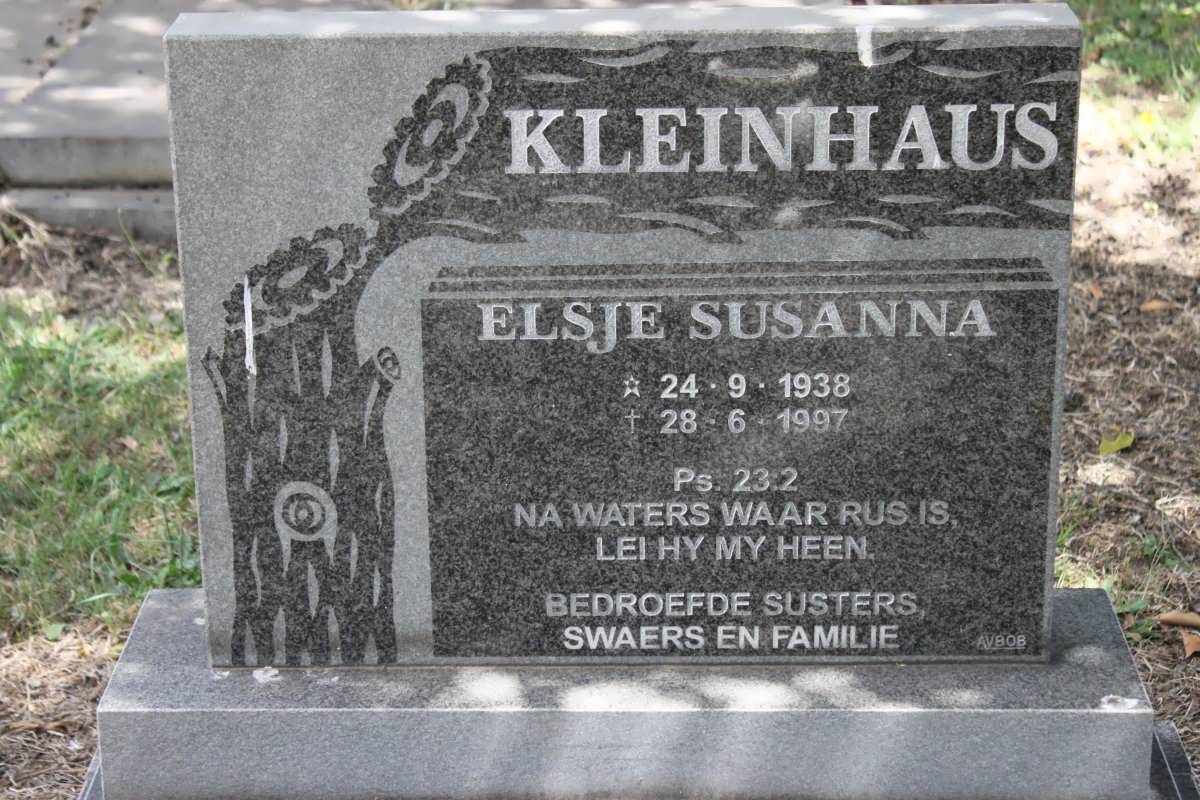 KLEINHAUS Elsje Susanna 1938-1997