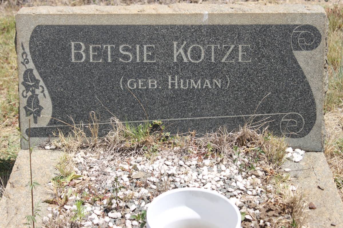 KOTZE Betsie nee HUMAN