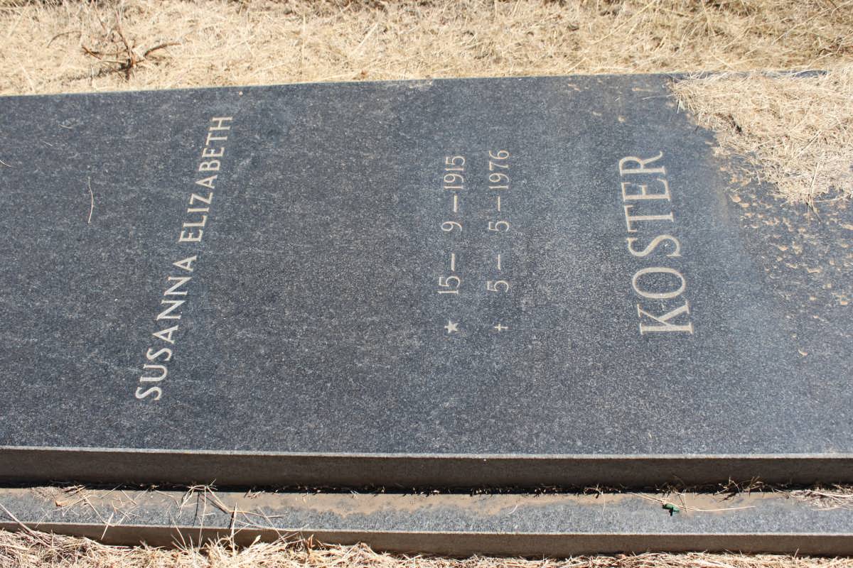 KOSTER Susanna Elizabeth 1915-1976