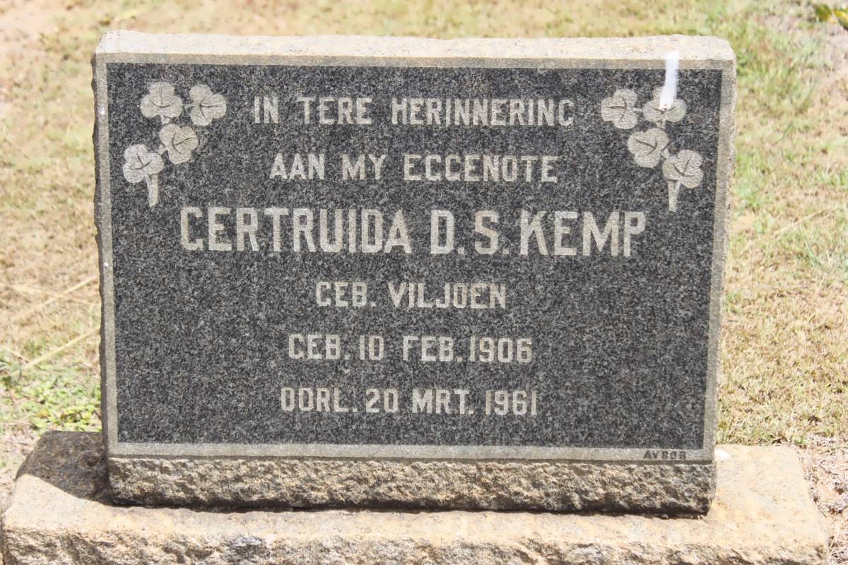 KEMP Gertruida D.S. geb VILJOEN 1906-1961