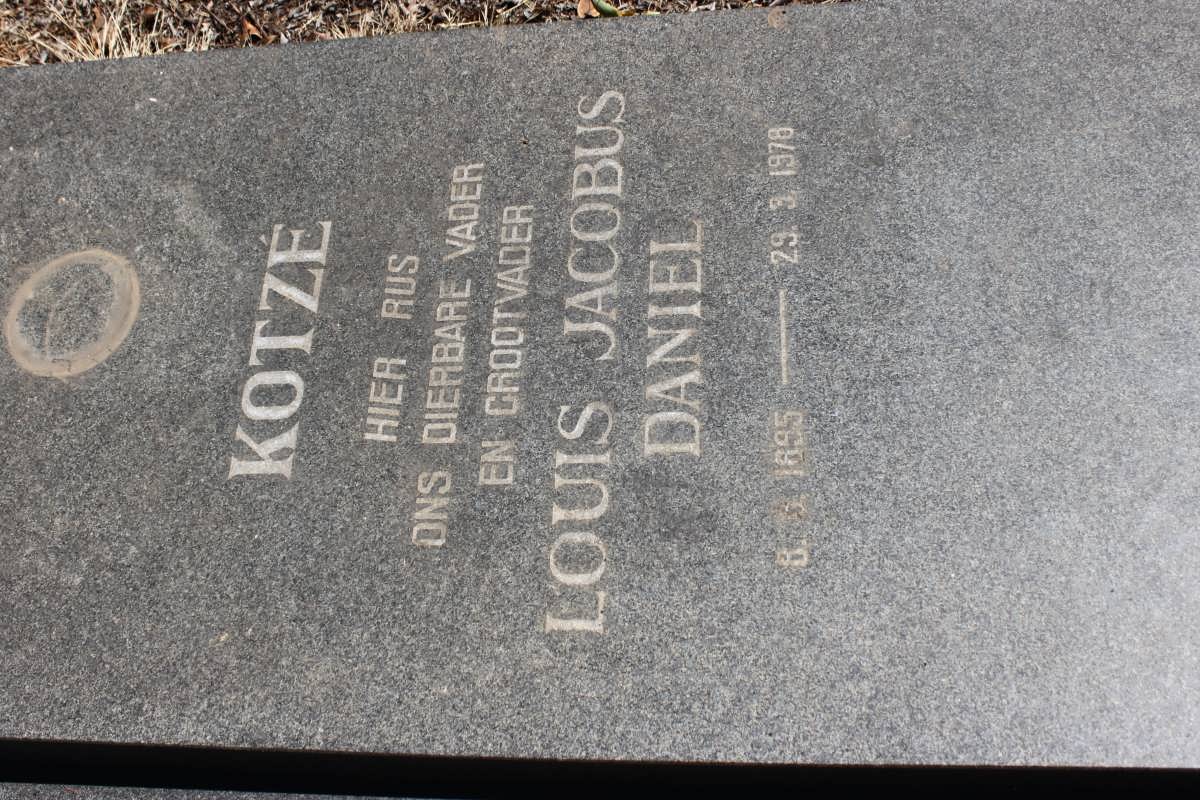 KOTZE Louis Jacobus Daniel 1895-1978